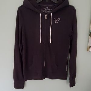 AE black zip hoodie